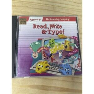 The Learning Company Read, Write & Type! Ages 6-8 PC/Mac CD-ROM Windows, Manual